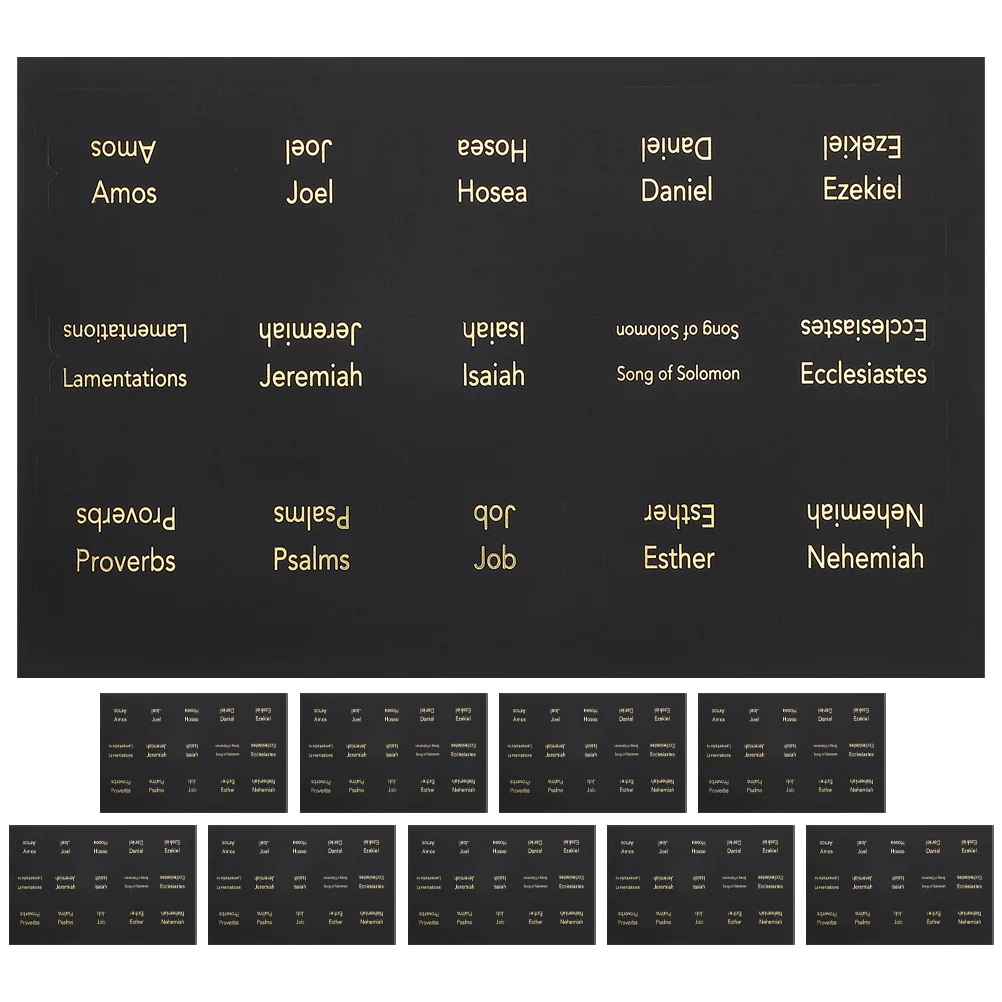 

10Pcs Bible Index Tabs Sticky Index for Old and New Testament Bible Study Supplies Color Tabs Page Markers for Women Men Book