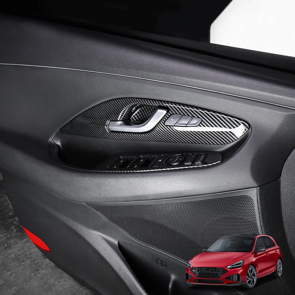Für Hyundai I30/I30 N 2017-2025 Auto-Tuning Kohlefaser Innentürgriff-Abdeckung Zubehör LHD/RHD