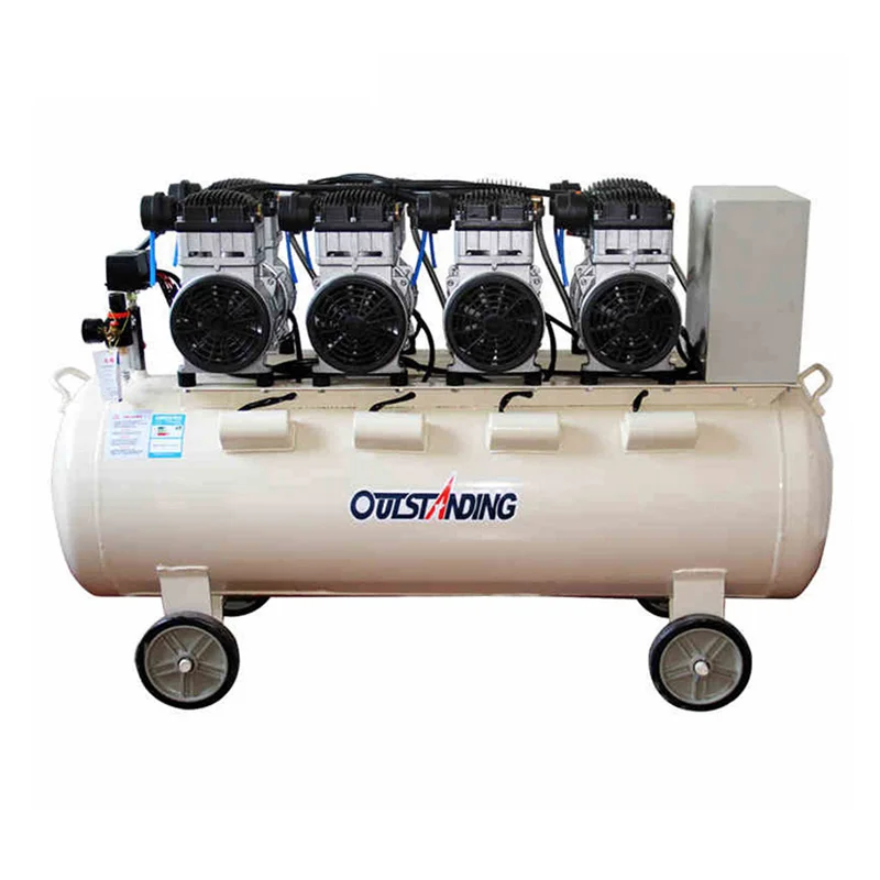 

750W/800W Removable Compressor 120L Large Silent Air Compressor Oil-Free Air Compressor 220V Decoration Spray Paint Air Pump