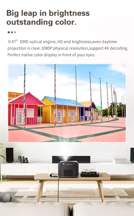 Paihao X5 Smart Android 11 Max 4K Projetor 1920*1080p 1600ANSI Lumens DLP Link 3D LED Portátil Foco Automático Home Theater