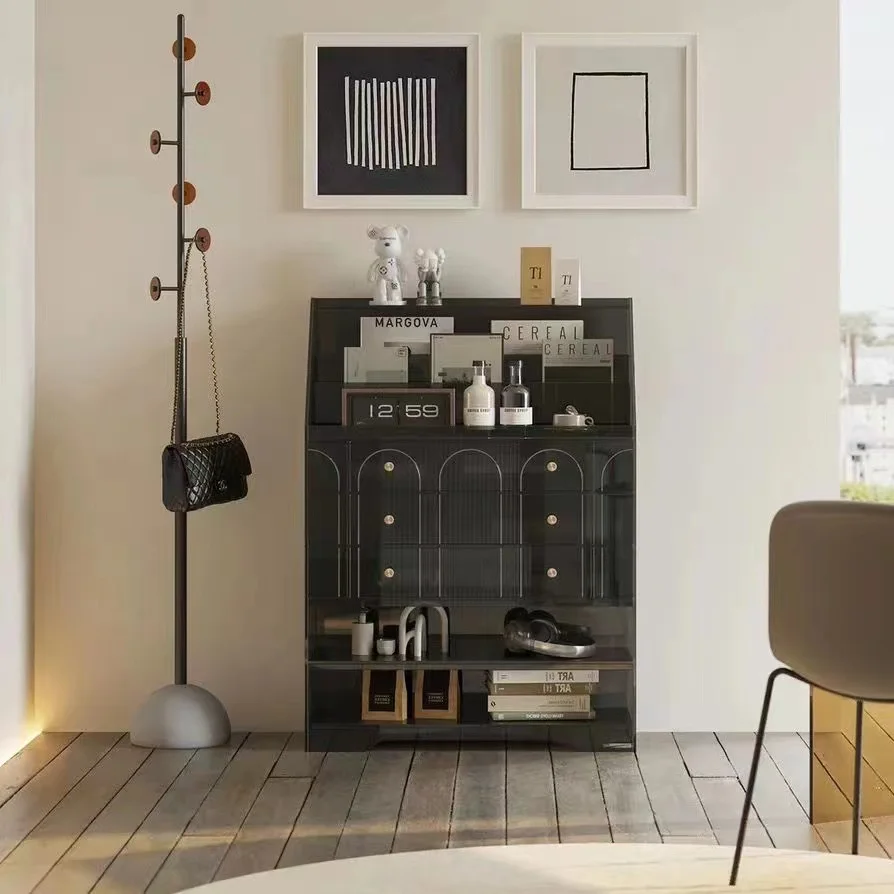 

Акриловый книжный шкаф, светильник, роскошная книжная полка, боковой шкаф для хранения в гостиной