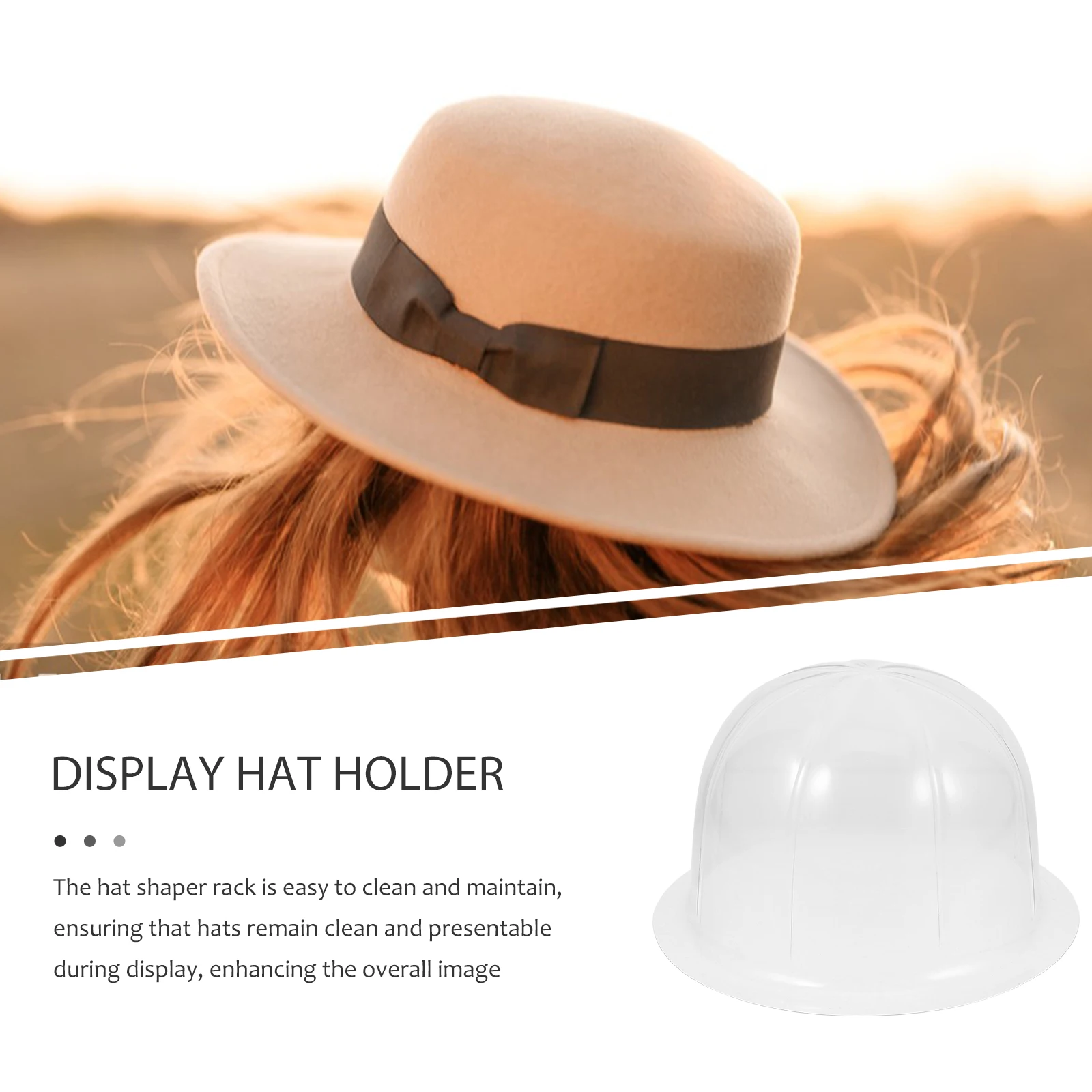 

20 Pcs Baseball Cap Display Holder Organiser Hat Form Caps Plastic Stand Support Shaper Insert Clear Organizer