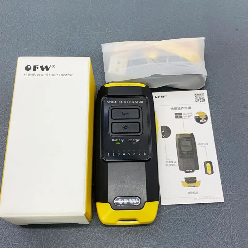 OFW 15-30mw Mini Visual Fault Locator Optic Fiber Cable Tester FC/SC/ST Connector RJ45 Cable Test Optical Red Laser VFL