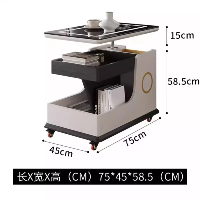 طاولة جانبية ذكية منضدة حديثة بسعر المصنع مع سطح رفع دوار متحرك قابل للتعديل للاستخدام في غرفة النوم وغرفة المعيشة #5