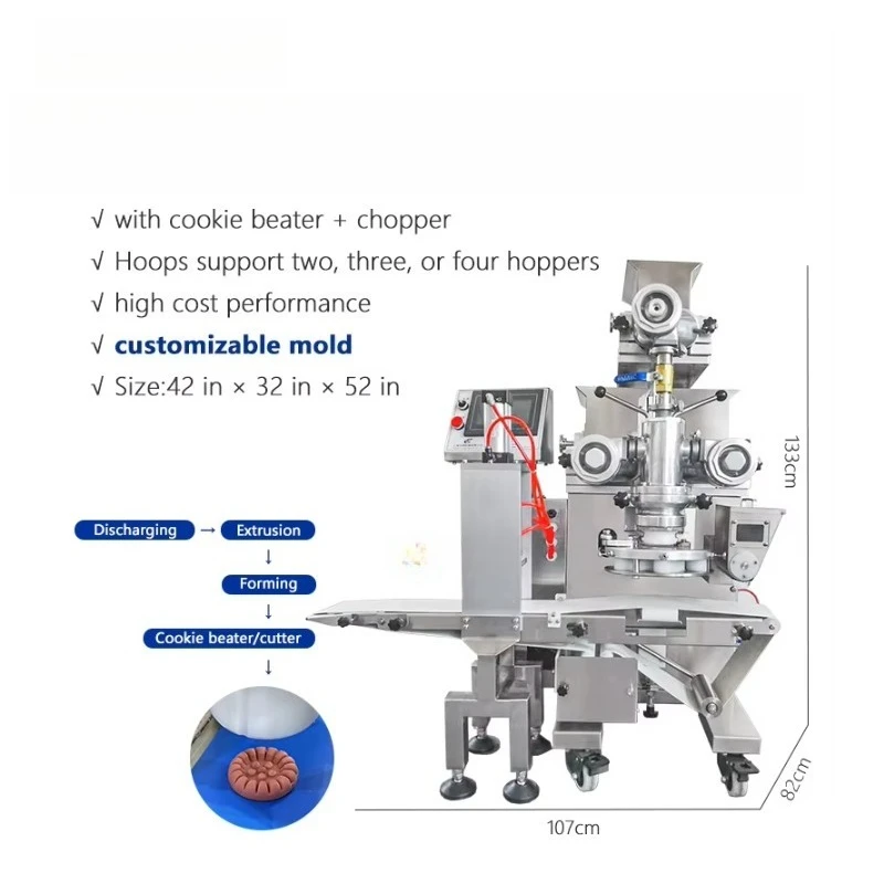 Customized Mini Automatic Multi-Function Encrusting Forming Machine, Electric Bakery Equipment for Tortillas & Meat Balls