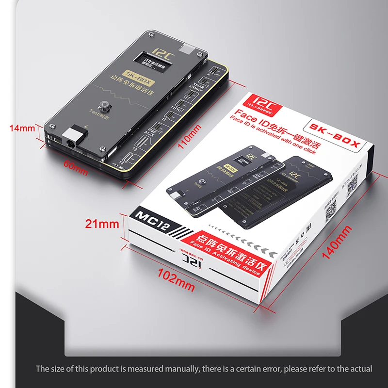 I2C SK-Box MC12 FACE ID Non-dismantling Repair Tester For X-12 Promax Face ID Dot Martirx Read Write Lattice Repair Flex Cable