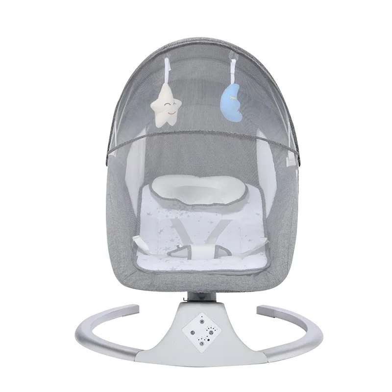 Cadeira de balanço elétrica para bebês, berço para dormir recém-nascidos, cadeira confortável para crianças de 0 a 3 anos, berço ampliado