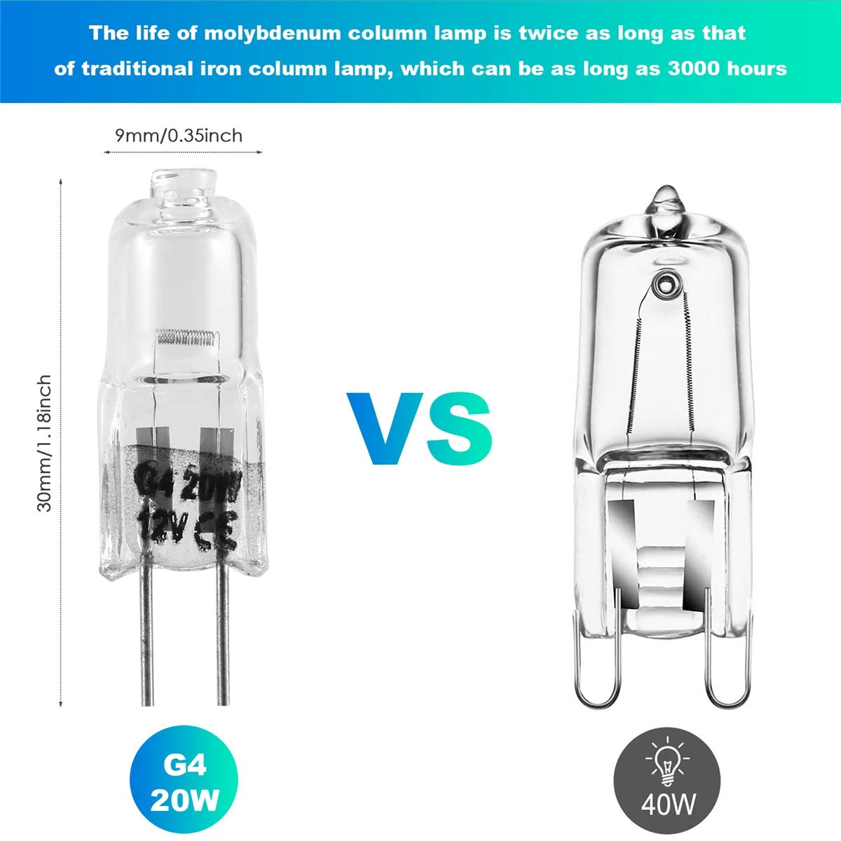 AT77 20 قطعة G4 مصابيح الهالوجين، 20 واط 12 فولت مصابيح الهالوجين 2 دبوس واضح المصباح الكهربي، لإضاءة طباخ، أضواء الإشارة، المسار