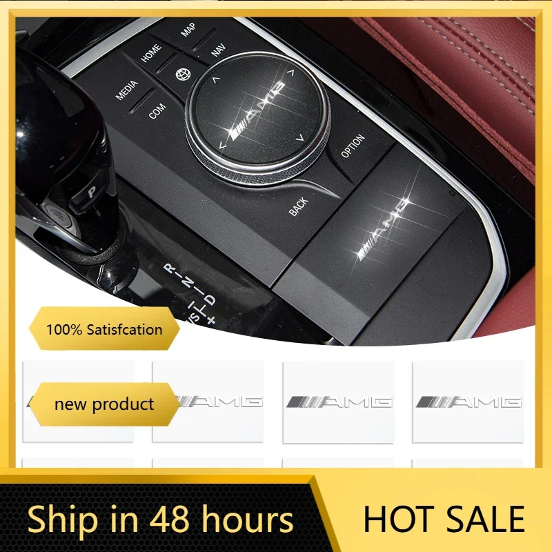 

，Car Metal Emblem Wiper Stickers Reflective Styling Decals For Mercedes Benz AMG A E B C GLA GLC GLE Class W166 W176 W204 W205