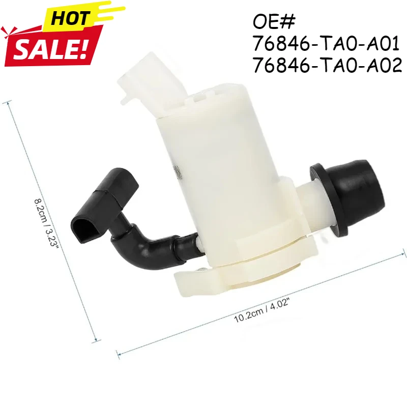 

Насос омывателя лобового стекла для Honda Accord 2008-2018 Civic 2012-2020, насос для очистки переднего стекла 76846-TA0-A01 76846-TA0-A02