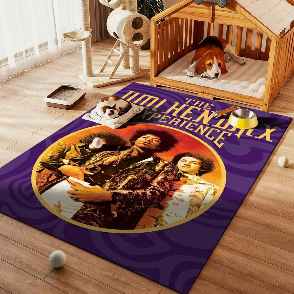 

Guitarist-JimiS-Hendrixs Floor Mat Diatom Bath Mat Absorbent Quick Dry Non-Slip TPR Backing Soft Plush Draining Rugs