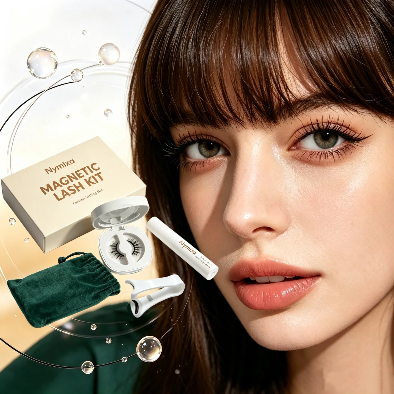 Beauty Makeup Kit - Magnetic Curly False Eyelash Kit Eye