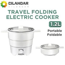 Wok eléctrico plegable de 220v, olla multifuncional para el hogar, cocina de arroz eléctrica para dormitorio de estudiantes, mini olla de cocina eléctrica