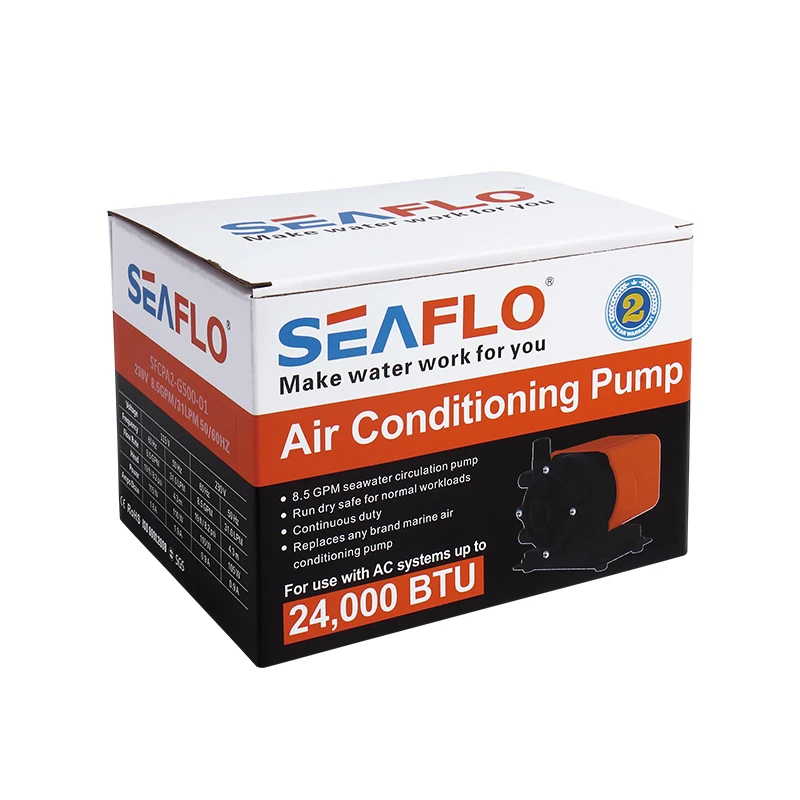 seaflo 8.5 GPM Pompa di drenaggio per aria condizionata 8.5 GPM Pompa di circolazione dell'acqua per aria condizionata per barche