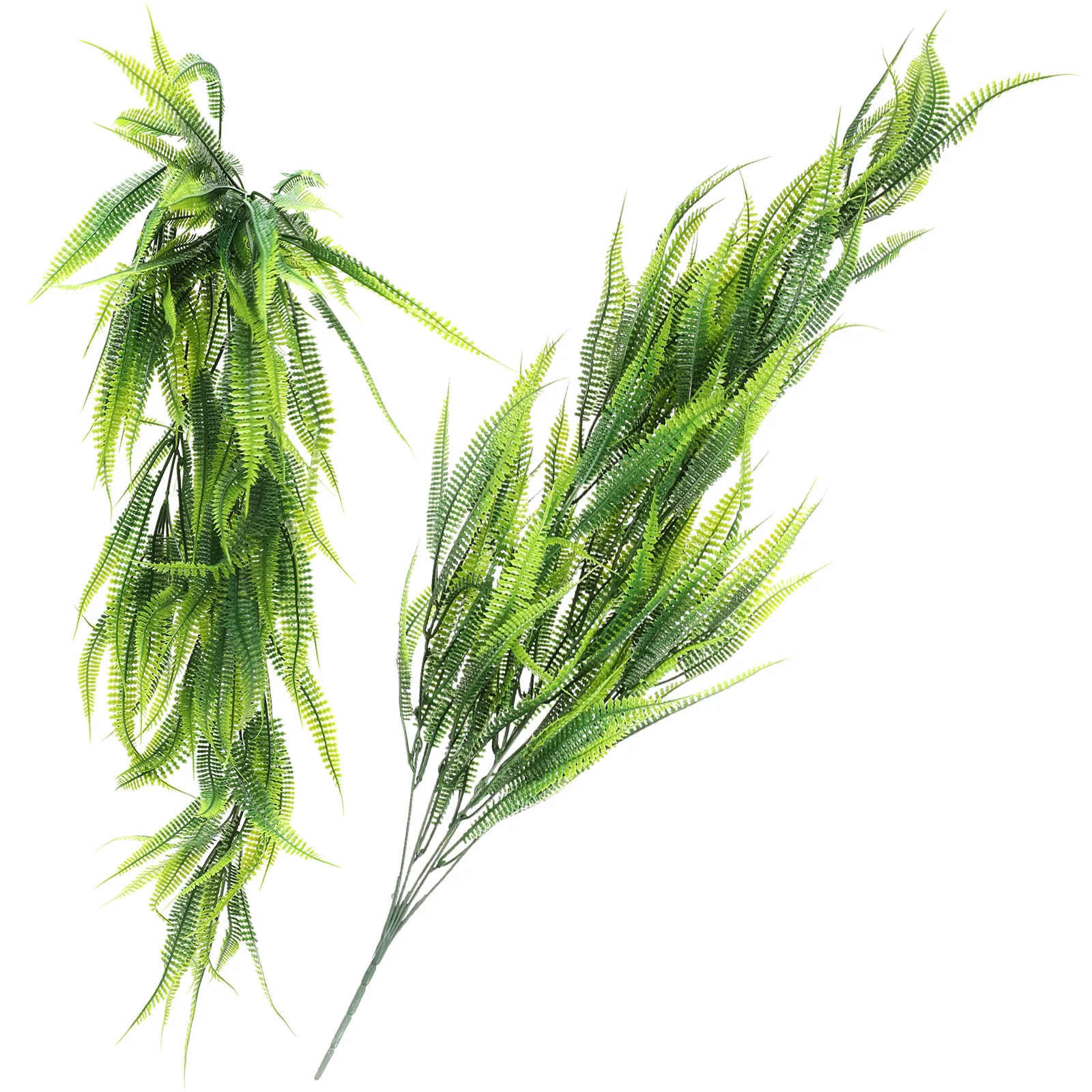 

2pcs Artificial Grass Wall Hanging Decoration Iron Wire PVC Greenery Plants for Home Balcony Office Garden Party Wedding Holiday