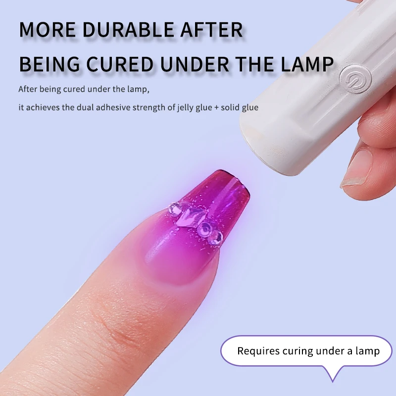 Adesivo per unghie con colla a doppia faccia Schede adesive Adesivi per colla per unghie finte traspiranti impermeabili Colla gelatinosa UV Suggerimenti per unghie finte