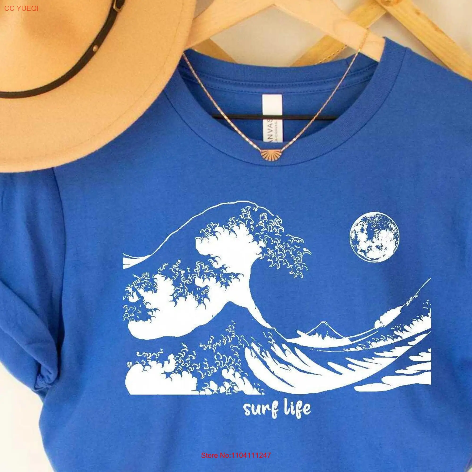 Great Wave Off Kanagawa T Shirt Japan Surfer East Art  long or short sleeves