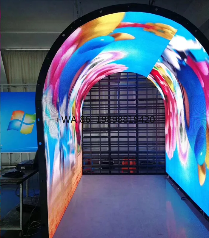 Full Color Flexible LED Display for Advertising Special-shaped with Animation Function for Shopping Malls Retail Stores