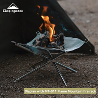 CAMPINGMOON Camping Heating Atmosphere Bonfire Stainless Steel Barbecue Mesh Burner Accessories Rack Mesh
