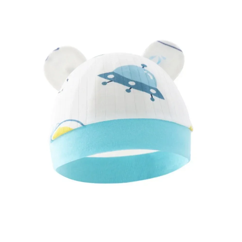 Cute Cartoon Fetal Cap Soft and Comfortable Nursery Hats 0-3Months Newborn Baby Cotton Beanie Hat Newborn Accessories