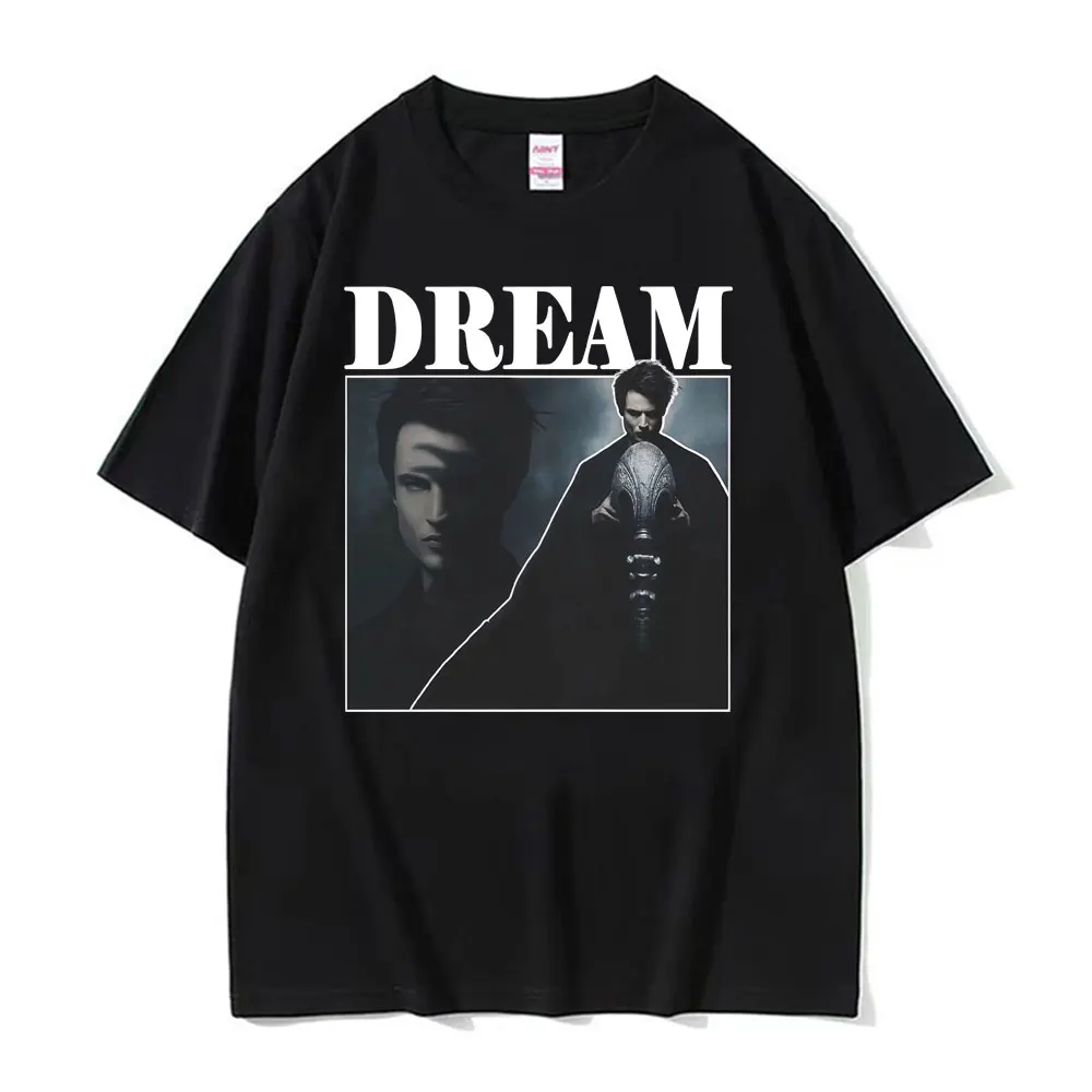 تي شيرت Sandman Dream Morpheus Neil Gaiman Fan Retro 90's Rap Meme تي شيرت للرجال والنساء موضة الهيب هوب 100% قطن تي شيرت كبير الحجم