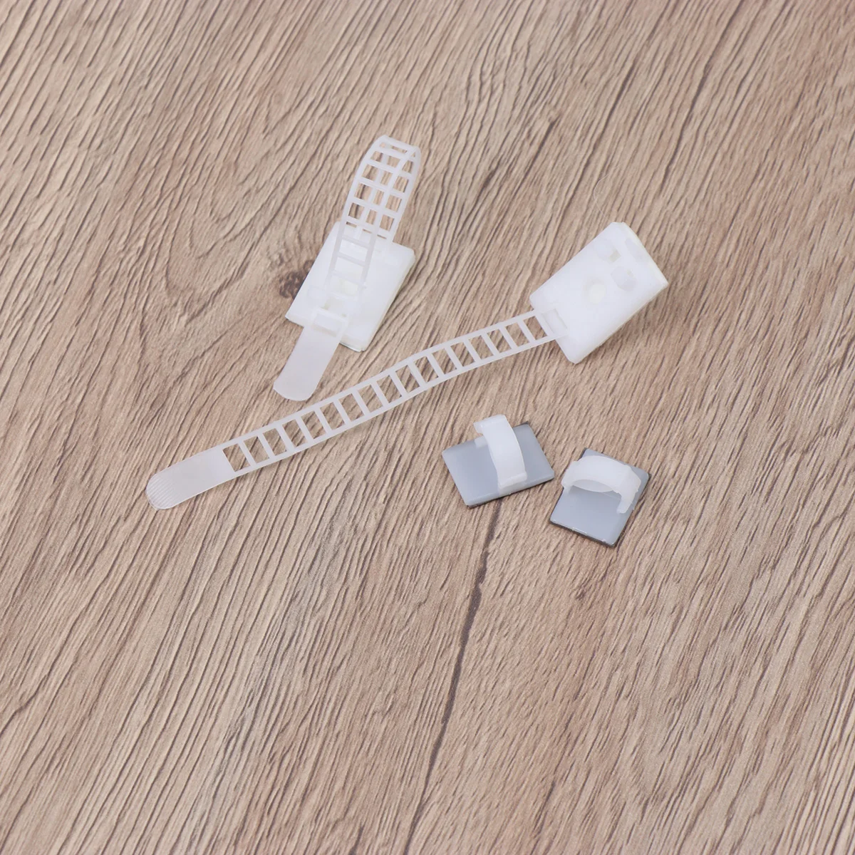 

50pcs Adjustable Cable Tie Self Adhesive Fixer Cord Cable Wire Management Holder Wrap Organizer White Wall Mounting Dual Sided