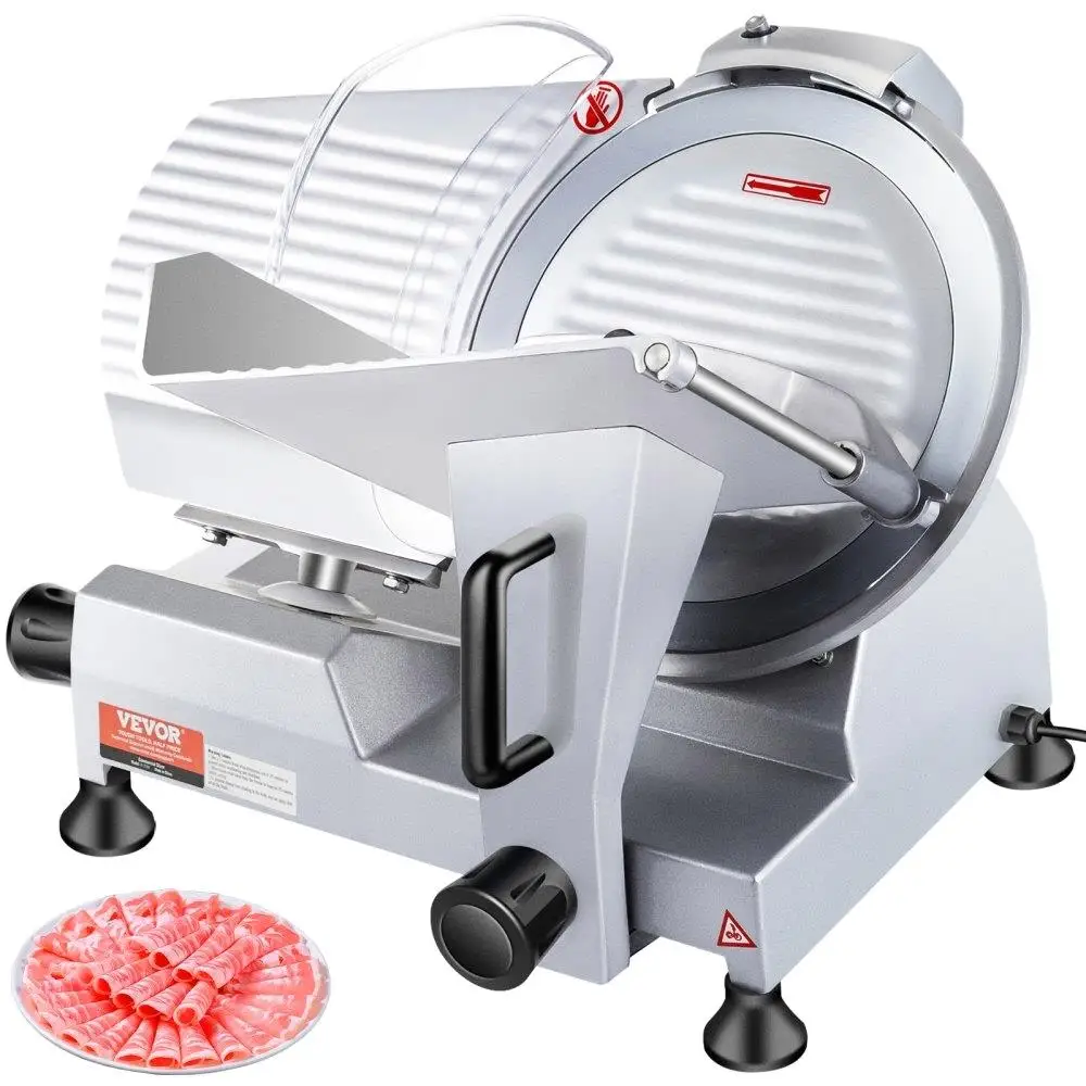 

240W Electric Meat 10 Inch Carbon Steel Blade Adjustable Thickness 0 to 047 Inch for Home and Business Use