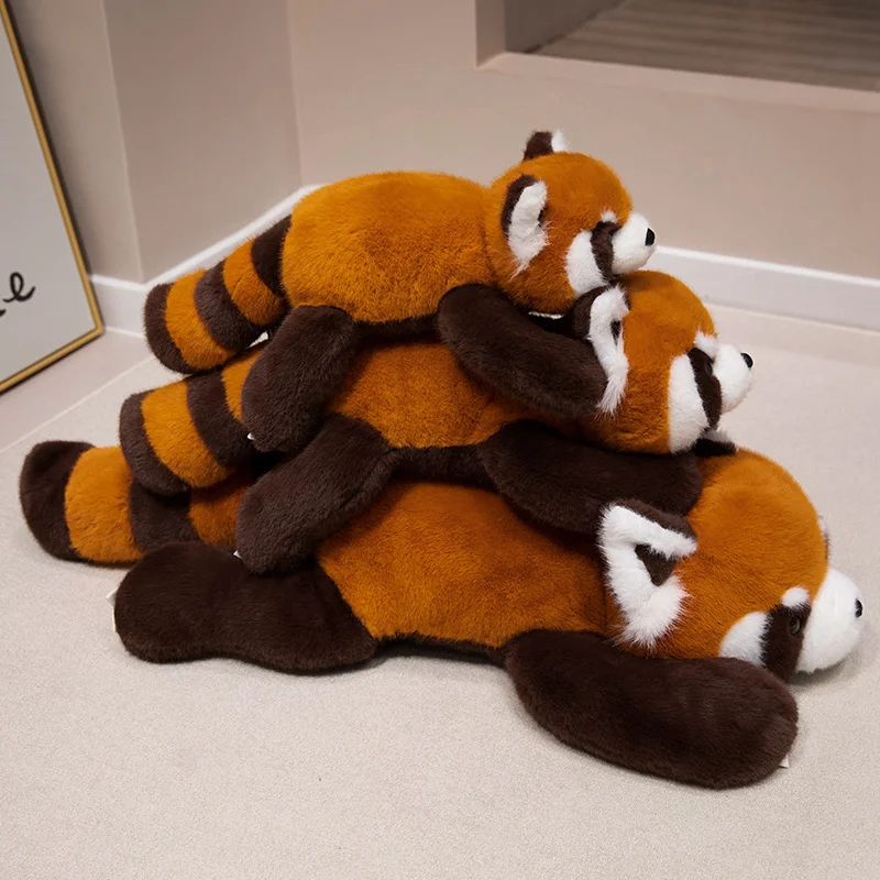 50/60/80cm Simulation High Quality Kawaii Raccoon Plush Doll Pillow Cute Red Panda Plush Toy Home Decor Gift For Boys And Girls