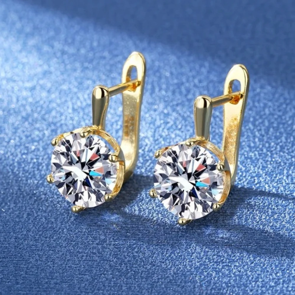 925 silver zircon round bead threaded stud earrings, women's screw twist-off stud earrings, simple and fashion