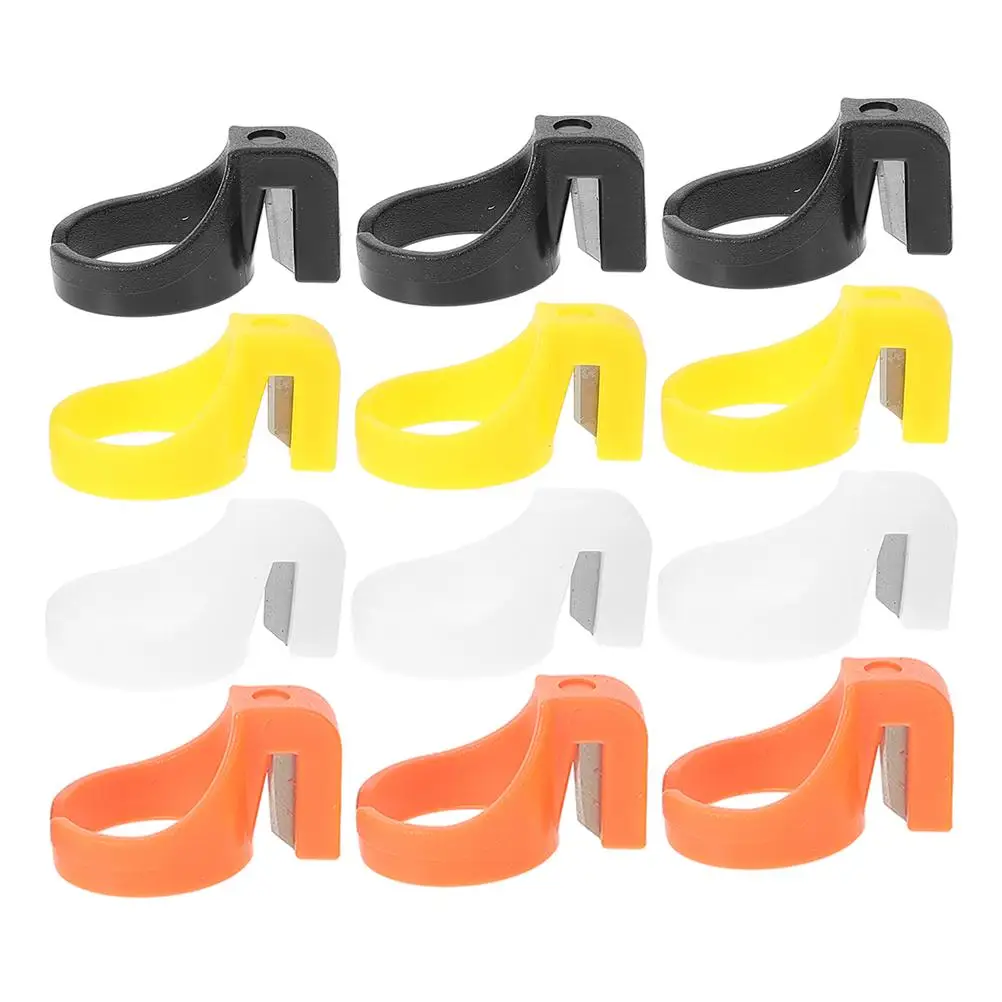 

12 шт., режущее кольцо, напальчники, маленькая защита для лески «сделай сам», швейные аксессуары, инструмент для резки пальцев для рыбалки, инструмент