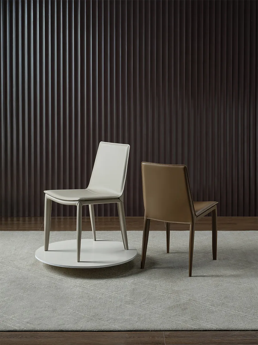 

Легкое роскошное итальянское минималистичное кресло в стиле ваби для дома и отеля, кожаное кресло