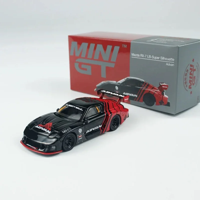 

MINIGT в наличии 983 1:64 LBWK Mazda RX-7 LB Super Silhouette Advan литая под давлением диорама модель автомобиля игрушки