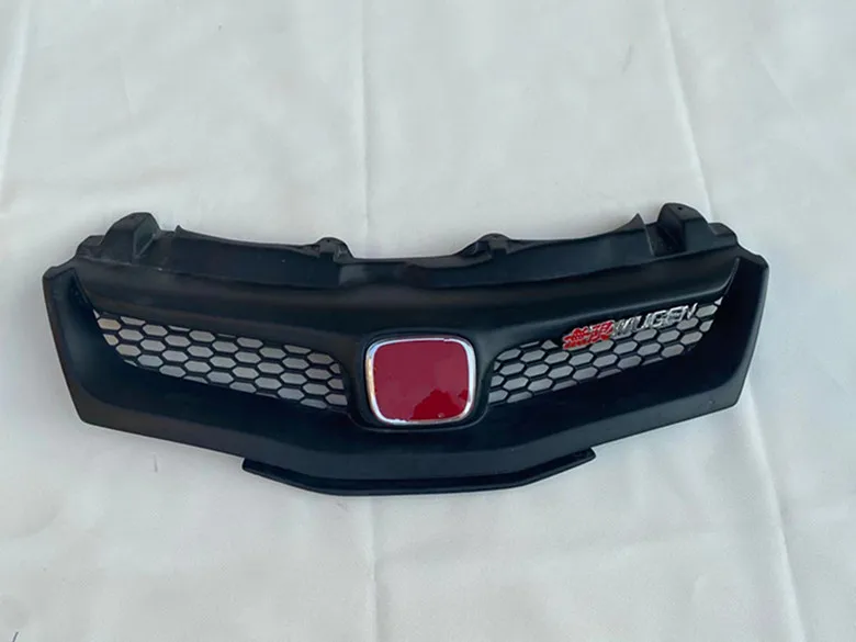 TOP FN2 Carbon fiber Or FRP Front car racing Grille For Honda Civic Type R FN2 F With H-logo &Mugen