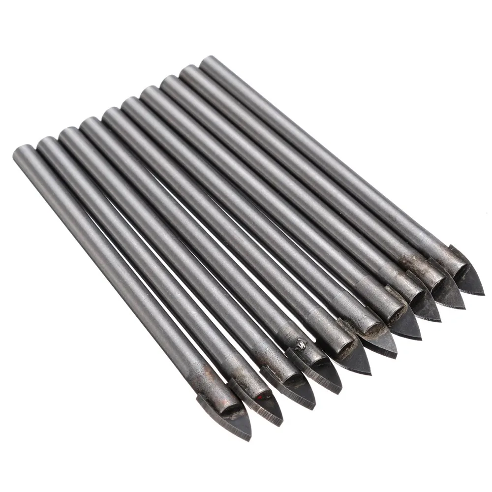 

10pcs Glass Marble Porcelain Triangle Head Ceramic Tile Drill Bits Set Spade Drill Bits For Ceramic Wall Concrete Hole Drilling