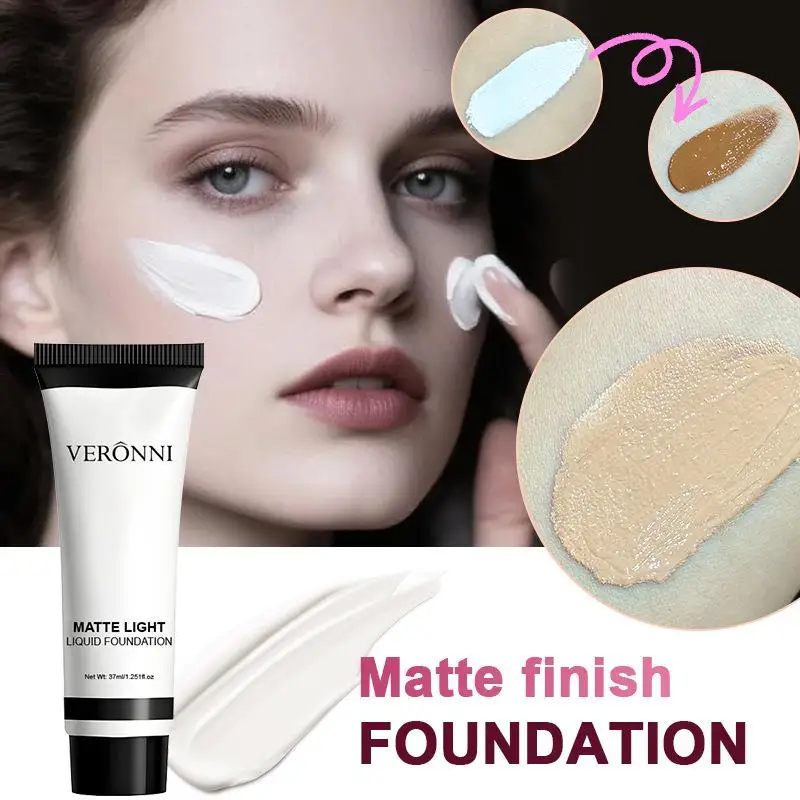Mixable Pure White Foundation Adjuster Liquid,Foundation Lighten & Brighten Adjuster White Matte Makeup For All Skin Type J8I9