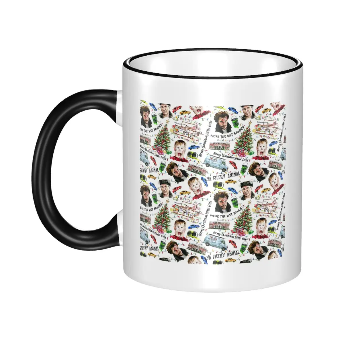 

Home Alone Kevin McCallister Christmas Holiday Pattern Mug Ceramic Coffee Cups Tea Mugs Milk Cup Drinkware Gifts for Woman Man