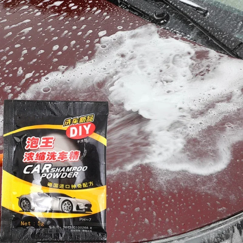 1-50PCS Car Wash Powder Car Cleaning Shampoo Cars Paint Care Coating Cleaning Cars Soap Powder Foam Windshield Wash Accessories