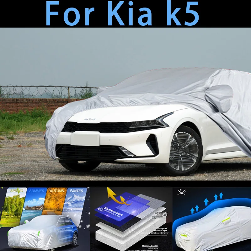 

For kia k5 Outdoor Protection Full Car Covers Snow Cover Sunshade Waterproof Dustproof Exterior Car cover protection