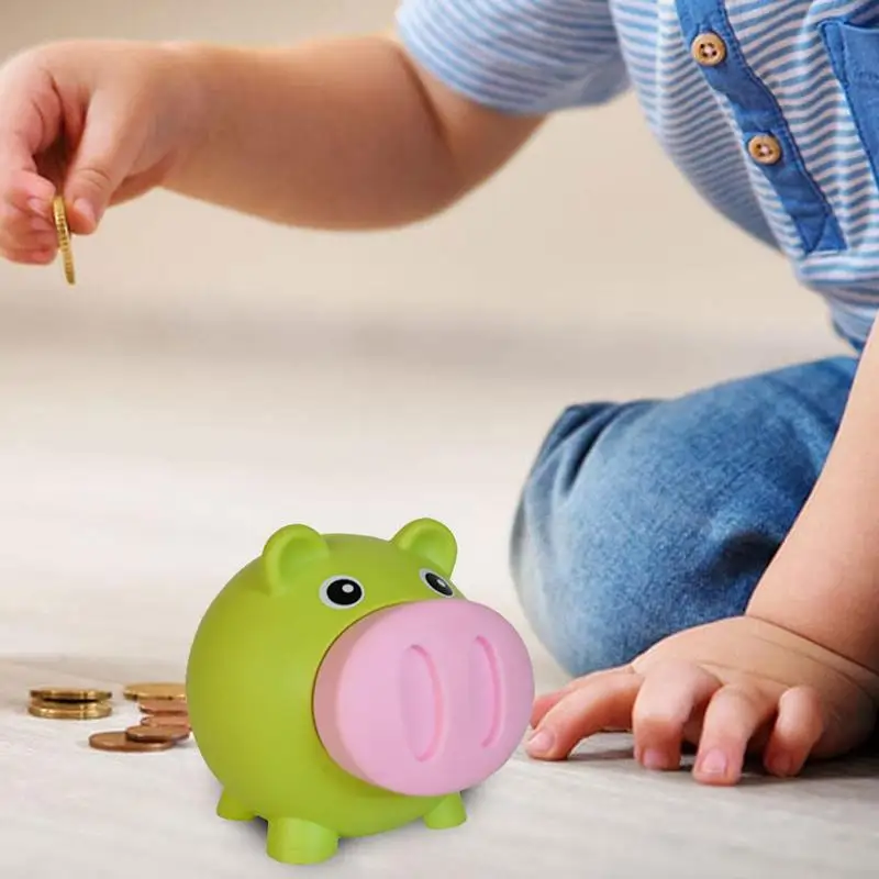 Cartoon Pig Shaped Money Boxes Children Birthday Gift Home Desktop Decorations Money Saving Piggy Bank Coins Storage Box