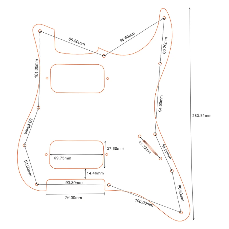 Feima Custom Pickguard For USA and Mexico Fender Strat St HH umbuckers Pickups Scratch Plate No Control Punch Holes 11Screw Hole