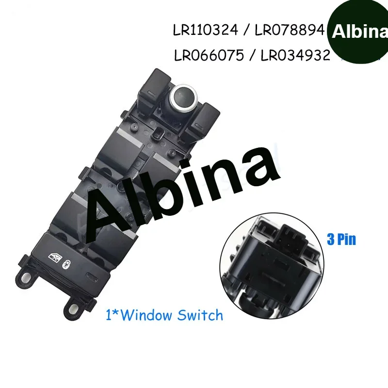 LR110324 LR078894 Front Left Door Window Regulator Switch Replacement For Range Rover L405 Vogue & Range Rover Sport L494