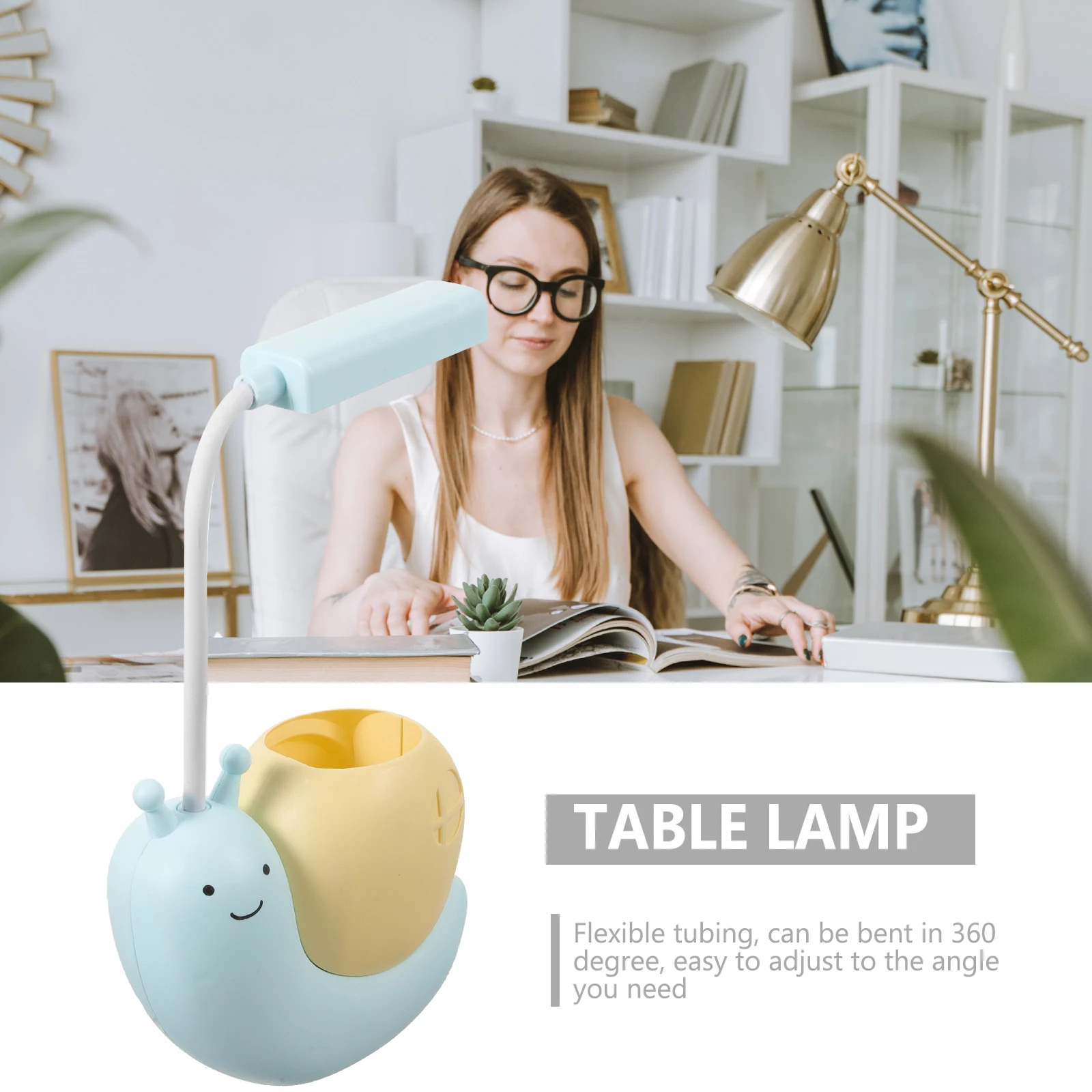 

Adjustable 360 Degree Usb Rechargeable Eye Protecting Led Table Flexible Lighting Sturdy Multi Functional Bedroom Night Lamp