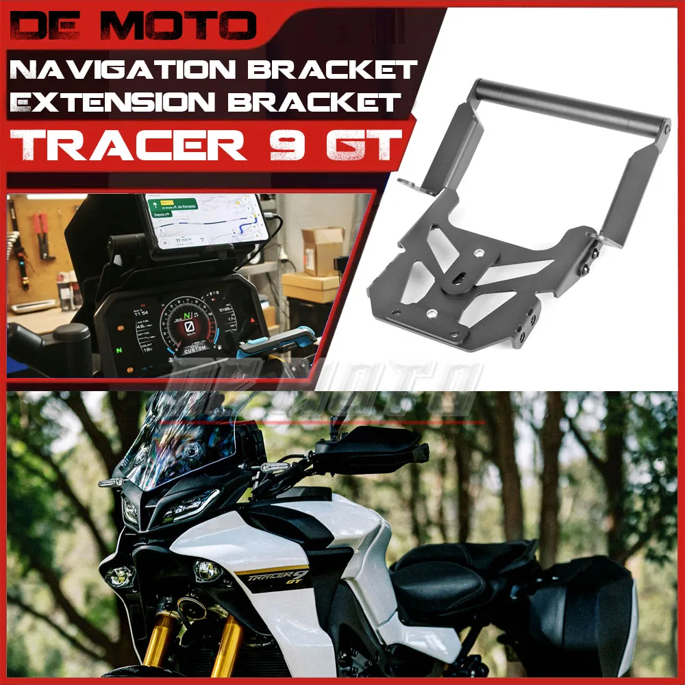 Tracer 9 GT+ GPS Navigation Phone Holder For YAMAHA Tracer 9GT+ Plus Tracer9gt Plus Cellphone Bracket Extension Holder 2023 2024