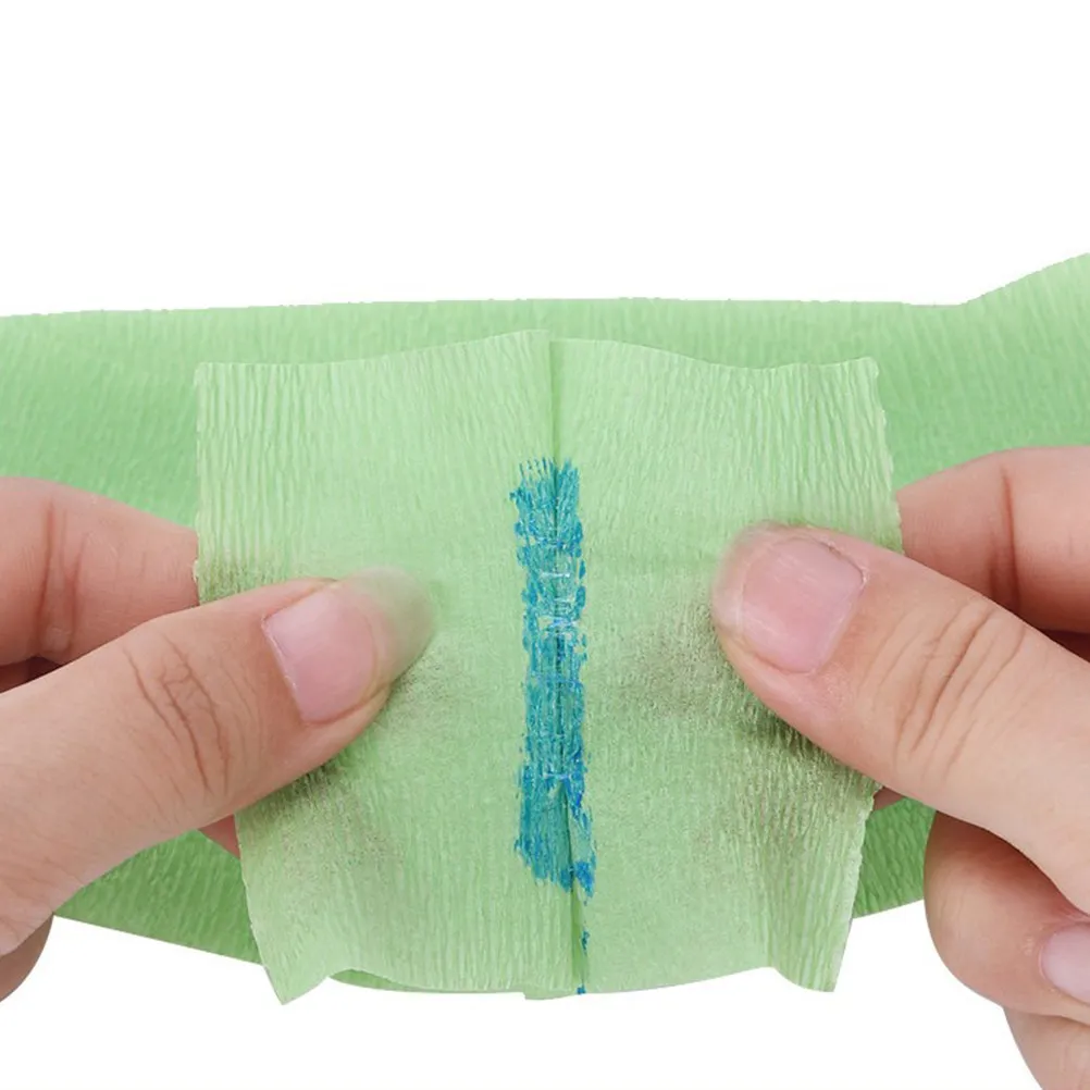 

5 рулонов одноразовой бумажной ленты для шеи для парикмахерских, безопасная, легкая, удобная для хранения, зеленая, для использования в салонах красоты