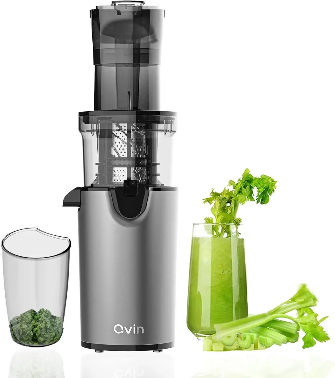 

Compact Slow Masticating Juicer machines 3inch Large Feed Chute, Easy to Clean, BPA Free, 200W Nutritional electrical Cold Press