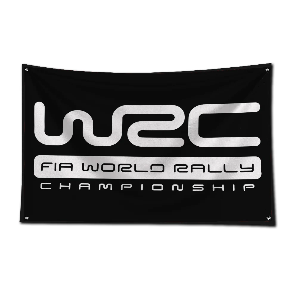 3x5 Ft World Rally Championship WRC Flag Polyester Digital Printing Banner for Garage Wall Art Out Door Decoration