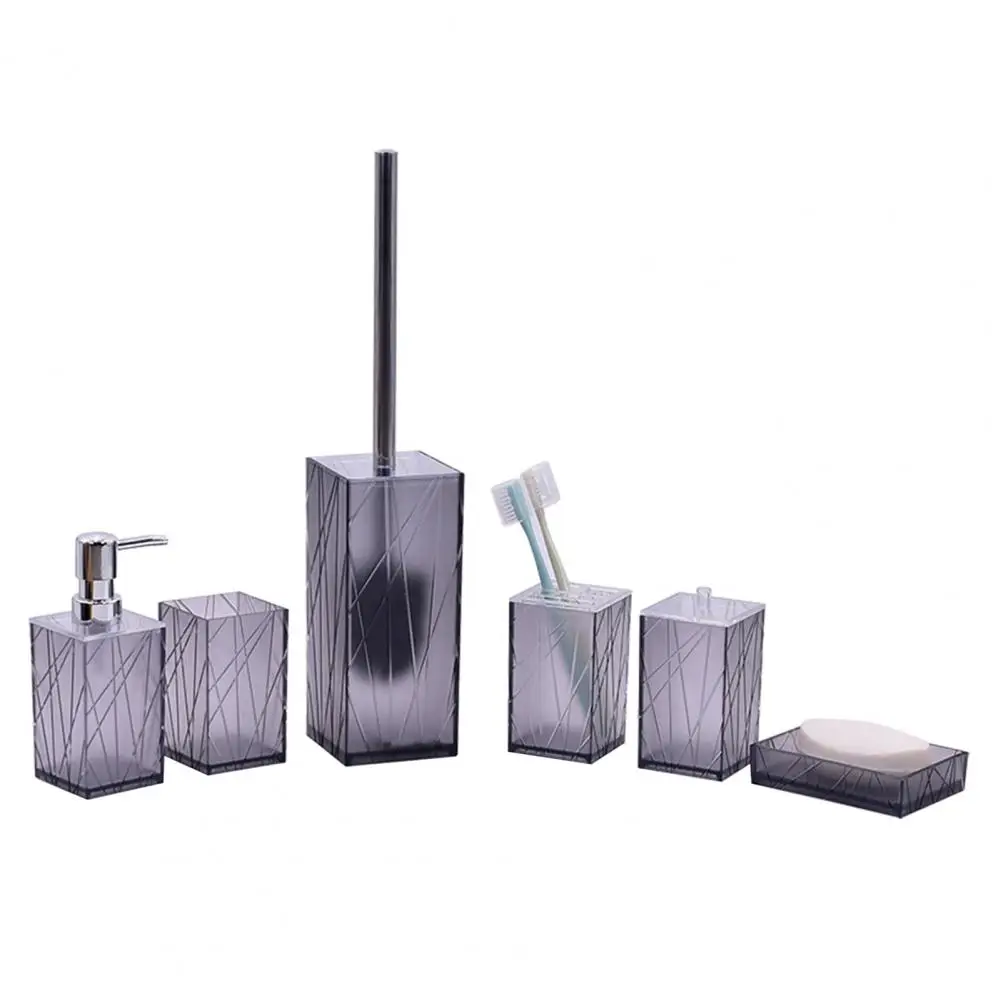 Shatterproof Bathroom Set Acrylic Bathroom Accessories Durable Acrylic Bathroom Set with Shatterproof Design Easy for Soap for A