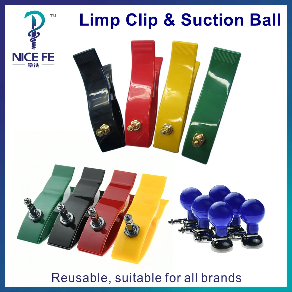 

4PCS/Set Limb Clamp Electrode 6PCS/Set Chest Suction Ball Ecg Electrodes Multifunctional for Ekg Machine Cable