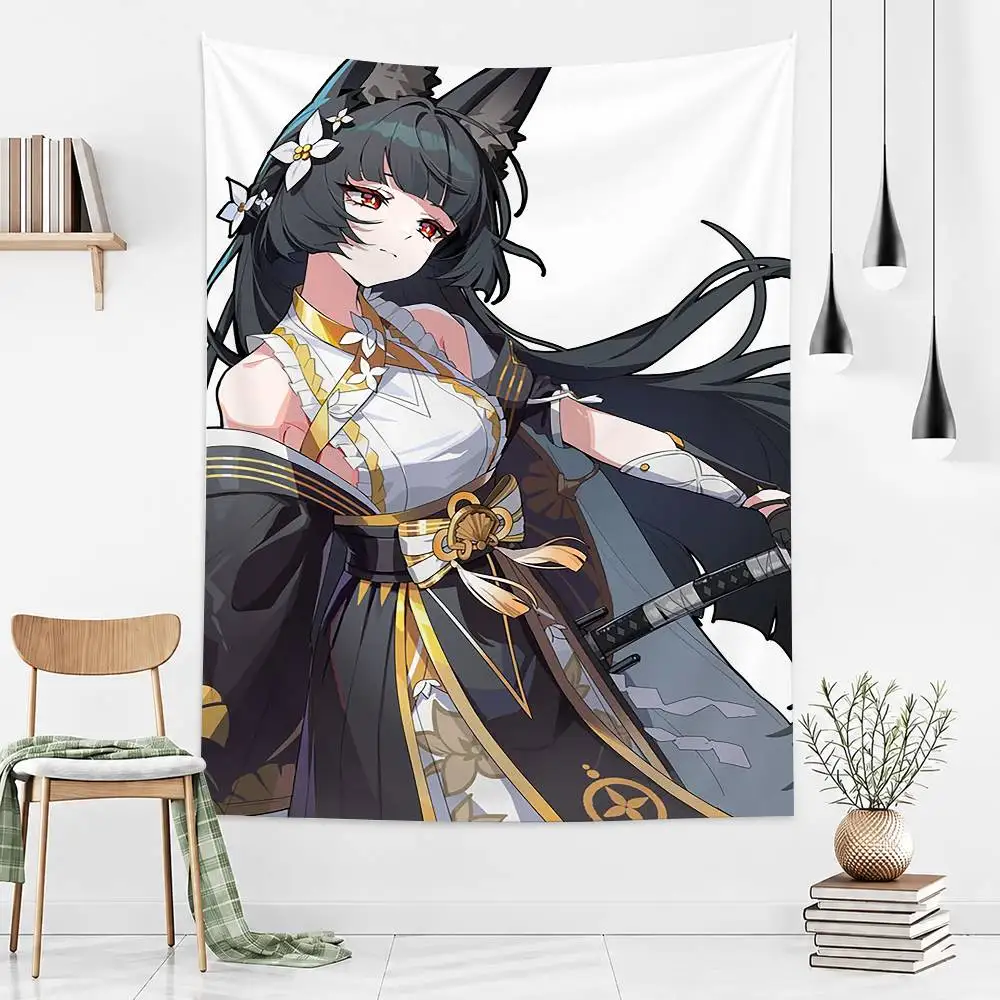 Zenless Zone Zero Hoshimi Miyabi Flags Wall Hanging Background Art Banner for Bedroom Home Outdoor