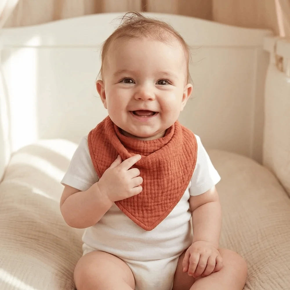 

Хлопковая треугольная салфетка-бандана для новорожденных, мягкая, однотонная, впитывающая, для кормления и отрыжки